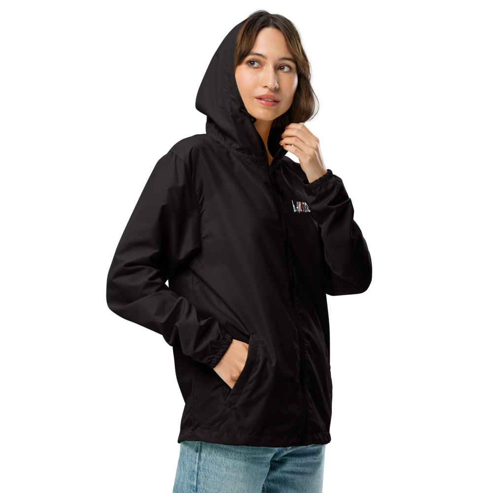 Unisex lightweight zip up windbreaker